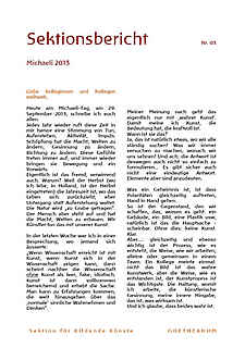 Mitteilungen 3 - Michaeli 2013